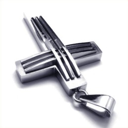 Nieuwe Stijl Geweven Kruis Titanium Hanger