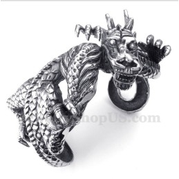 Heren Titanium Gegoten Drakenarmband