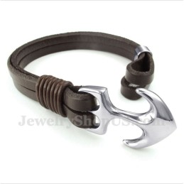 Heren Leren Ankerarmband