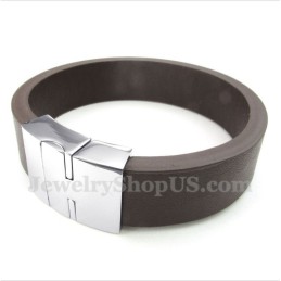 Heren Leren Magneetarmband