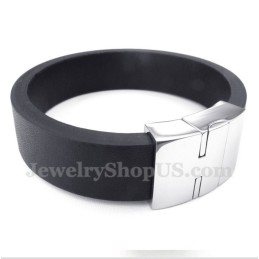Heren Leren Magneetarmband