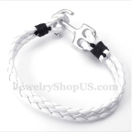 Heren Leren Ankerarmband