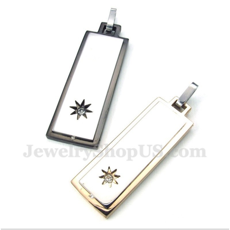 Titanium Koppelhanger Met Gratis Ketting (Één Paar)