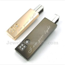 Titanium Liefdespaar Hanger Met Gratis Ketting (Één Paar)