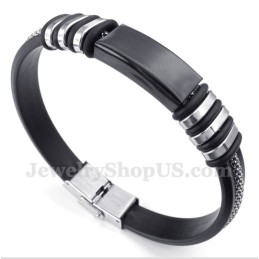 Heren Titanium Rubberen Armband