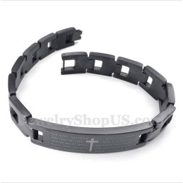 Titanium Kruis-Bijbelversarmband Voor Heren