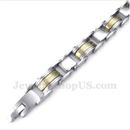 Herenarmband Van Titaniumgoud Met Grieks Meanderpatroon