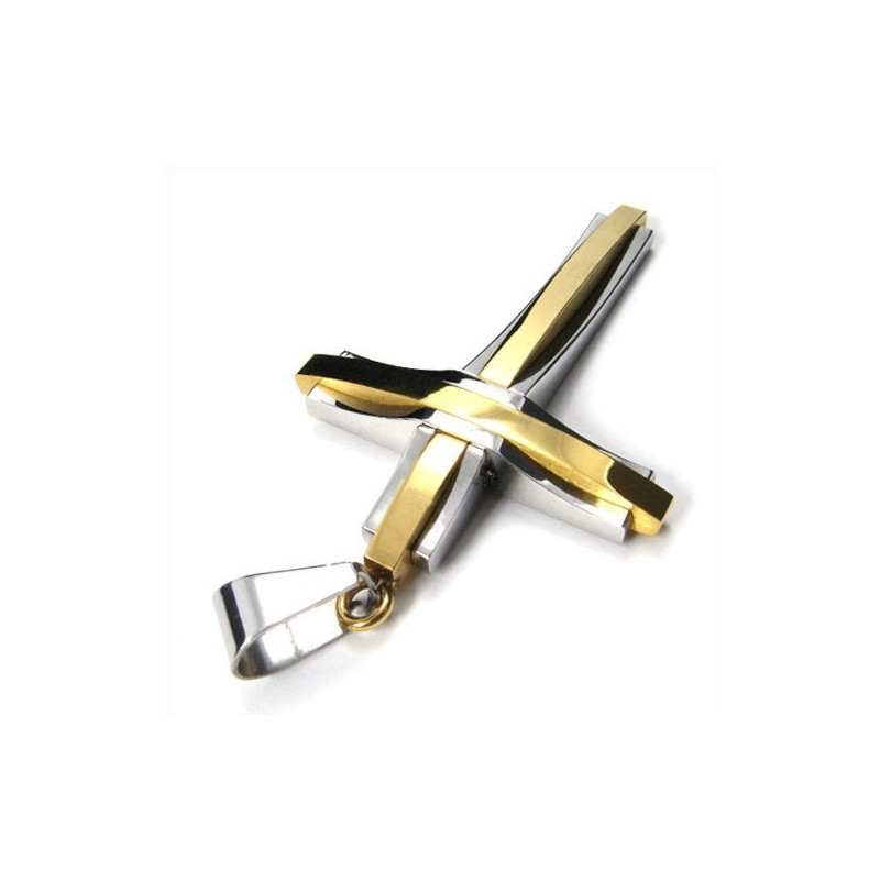 Mode Ripple Cross Titanium Hanger (Goud) Mode Ripple Cross Titanium Hanger (Goud)