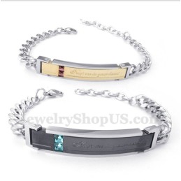 Heren Titanium Diamanten Armband Voor Koppels Voor Hem