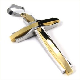 Mode Ripple Cross Titanium Hanger (Goud)