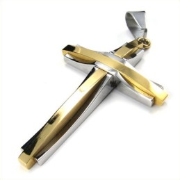 Mode Ripple Cross Titanium Hanger (Goud)