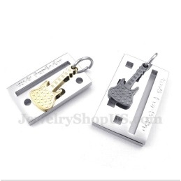 Titanium Gitaarhanger Voor Koppels Met Gratis Ketting (Één Paar)