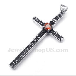 Titanium Gegoten Kruishanger Voor Heren Met Gratis Ketting