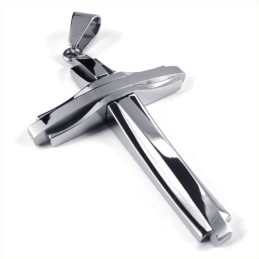Mode Ripple Cross Titanium Hanger (Zilver)