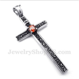 Titanium Gegoten Kruishanger Voor Heren Met Gratis Ketting