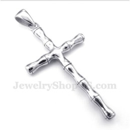 Titanium Bamboe Kruishanger Voor Heren Met Gratis Ketting