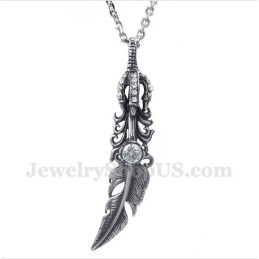 Titanium Veerhanger Voor Heren Met Gratis Ketting