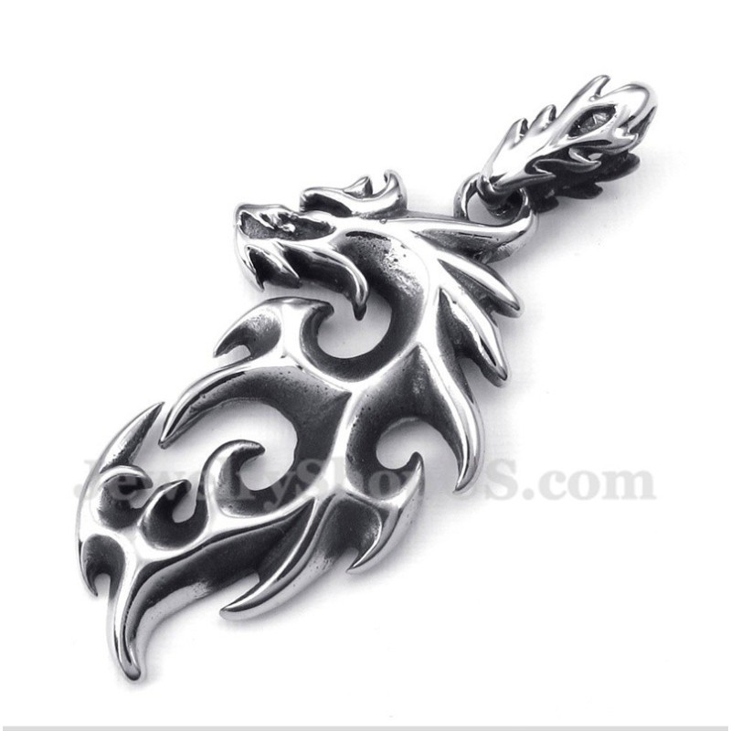 Titanium Vuurdraak Hanger Voor Heren Met Gratis Ketting Titanium Vuurdraak Hanger Voor Heren Met Gratis Ketting
