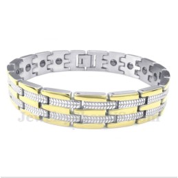 Heren Titanium Gouden Magneetarmband