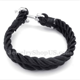 Heren Titanium Anker Katoenen Touw Armband