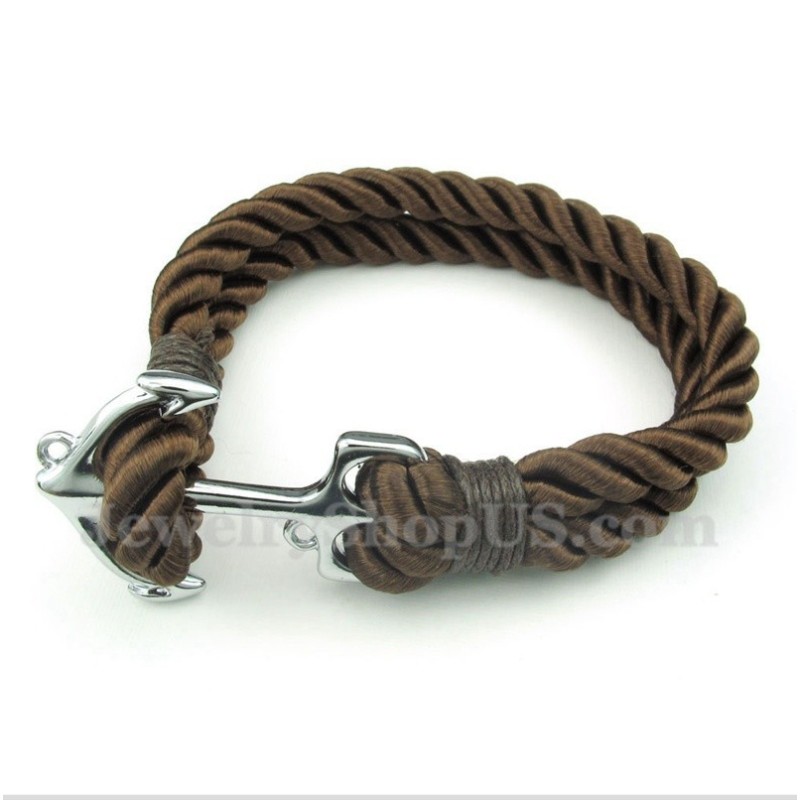 Heren Titanium Anker Katoenen Touw Armband Heren Titanium Anker Katoenen Touw Armband