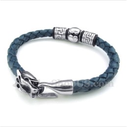 Heren Titanium Leren Armband