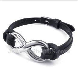Heren Titanium Leren Armband