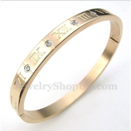Herenarmband Van Titanium, Diamant, Roségoud En Romeinse Cijfers