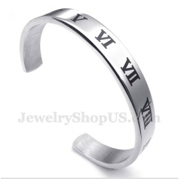 Herenarmband Met Romeinse Cijfers Van Titanium