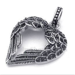 Titanium Diamanten Veerhanger Voor Heren Met Gratis Ketting