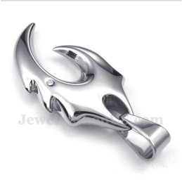 Titanium Wolf Fang Hanger Voor Heren Met Gratis Ketting