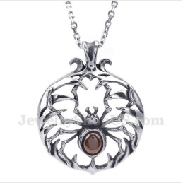Titanium Rode Diamanten Spin Hanger Voor Heren Met Gratis Ketting