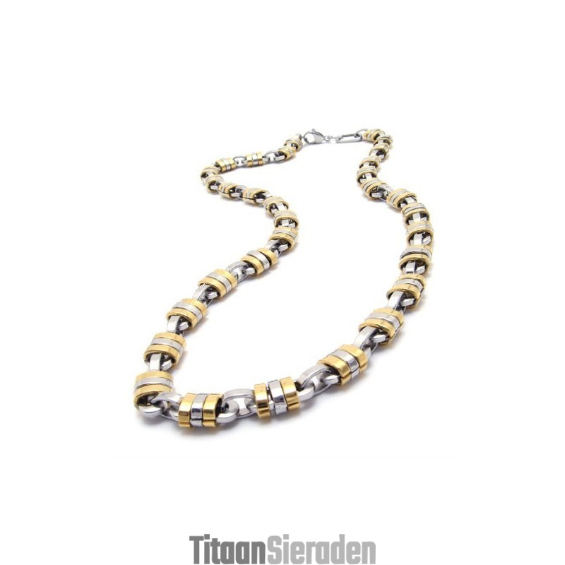 22 Inch Titanium Gouden Ketting 22 Inch Titanium Gouden Ketting