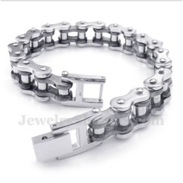 Titanium Zwarte Fietskettingarmband Voor Heren