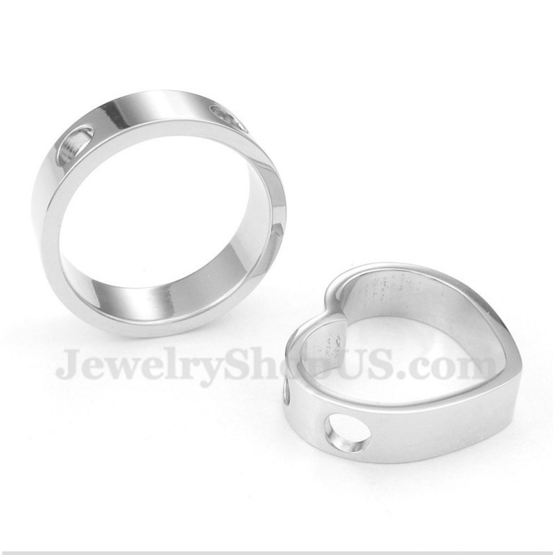 Titanium Hartvormige Hanger Voor Koppels Met Gratis Ketting (Één Paar)