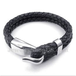 Heren Leren Titanium Armband