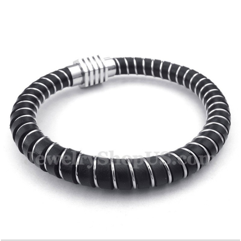 Heren Kabel Leren Armband Heren Kabel Leren Armband