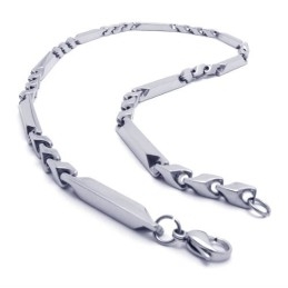 22,0 Inch Titanium Zilveren Ketting