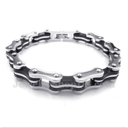 Heren Titanium Fietsketting Rubberen Armband