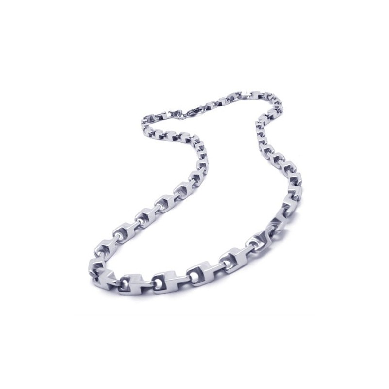 21,7 Inch Titanium Zilveren Fijne Ketting