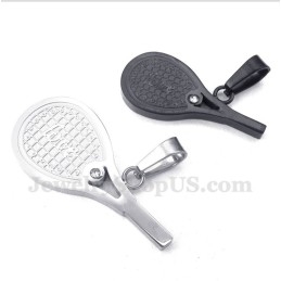 Titanium Tennisracket Hanger Met Veren En Gratis Ketting (Één Paar)