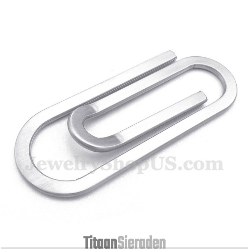 Titanium Paperclip Hanger Voor Heren Met Gratis Ketting Titanium Paperclip Hanger Voor Heren Met Gratis Ketting