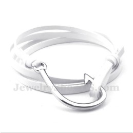 Heren Titanium Leren Armband