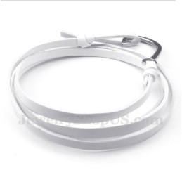 Heren Titanium Leren Armband