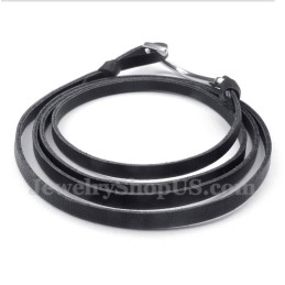 Heren Titanium Leren Armband