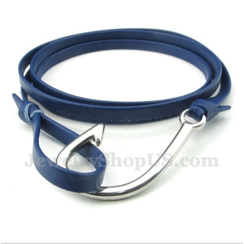 Heren Titanium Leren Armband Heren Titanium Leren Armband