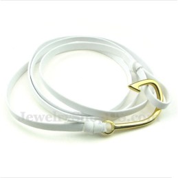 Heren Titanium Leren Armband