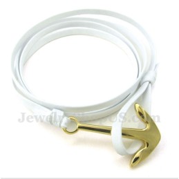 Heren Titanium Leren Armband