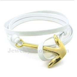 Heren Titanium Leren Armband