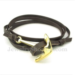 Heren Titanium Leren Armband